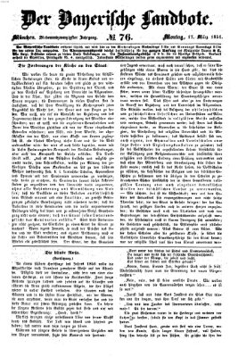 Der Bayerische Landbote Montag 17. März 1851