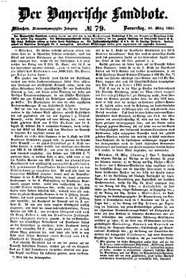 Der Bayerische Landbote Donnerstag 20. März 1851
