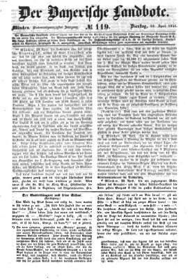 Der Bayerische Landbote Dienstag 29. April 1851