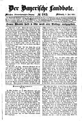 Der Bayerische Landbote Mittwoch 2. Juli 1851