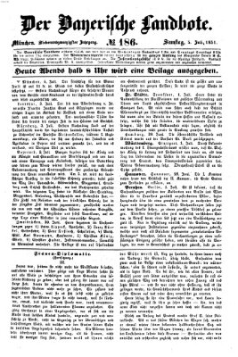 Der Bayerische Landbote Samstag 5. Juli 1851