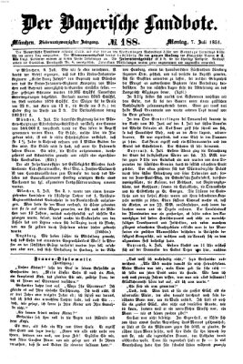 Der Bayerische Landbote Montag 7. Juli 1851