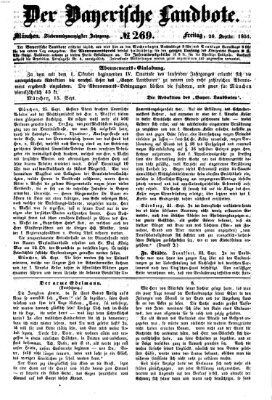 Der Bayerische Landbote Freitag 26. September 1851