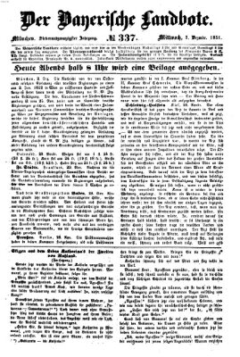 Der Bayerische Landbote Mittwoch 3. Dezember 1851