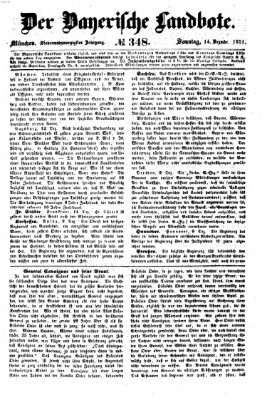 Der Bayerische Landbote Sonntag 14. Dezember 1851