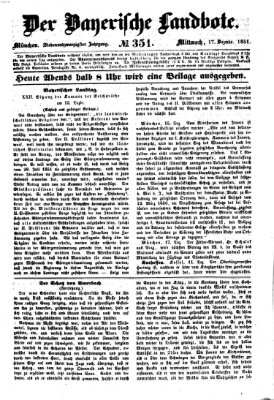 Der Bayerische Landbote Mittwoch 17. Dezember 1851