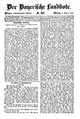 Der Bayerische Landbote Montag 9. Februar 1852