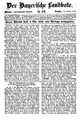 Der Bayerische Landbote Samstag 14. Februar 1852