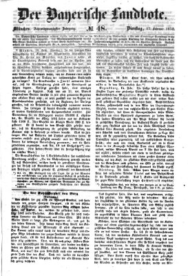 Der Bayerische Landbote Dienstag 17. Februar 1852