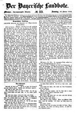 Der Bayerische Landbote Sonntag 22. Februar 1852