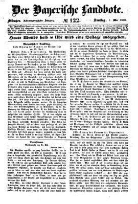Der Bayerische Landbote Samstag 1. Mai 1852