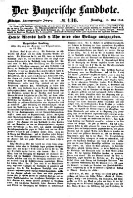 Der Bayerische Landbote Samstag 15. Mai 1852