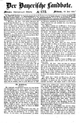 Der Bayerische Landbote Mittwoch 23. Juni 1852