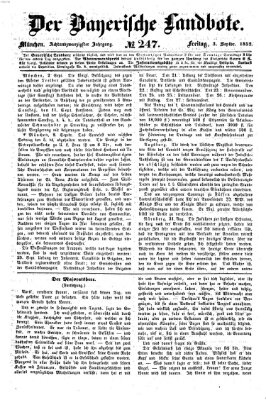 Der Bayerische Landbote Freitag 3. September 1852