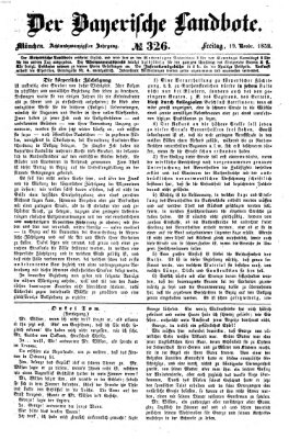 Der Bayerische Landbote Freitag 19. November 1852