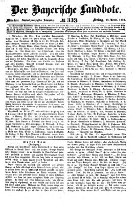 Der Bayerische Landbote Freitag 26. November 1852