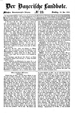 Der Bayerische Landbote Samstag 22. Januar 1853