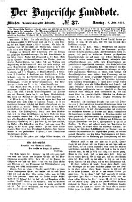 Der Bayerische Landbote Sonntag 6. Februar 1853