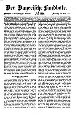 Der Bayerische Landbote Montag 21. März 1853