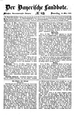 Der Bayerische Landbote Donnerstag 24. März 1853