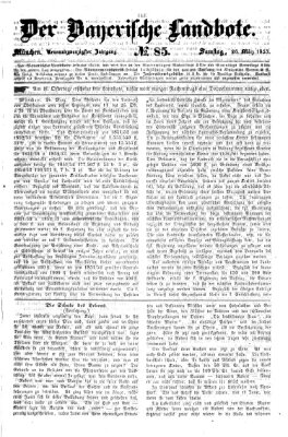 Der Bayerische Landbote Samstag 26. März 1853