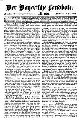 Der Bayerische Landbote Mittwoch 8. Juni 1853