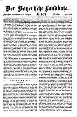Der Bayerische Landbote Samstag 11. Juni 1853