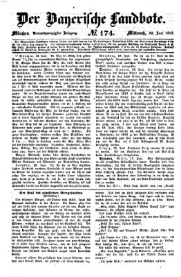 Der Bayerische Landbote Mittwoch 22. Juni 1853