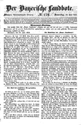 Der Bayerische Landbote Donnerstag 23. Juni 1853
