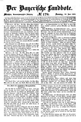 Der Bayerische Landbote Sonntag 26. Juni 1853