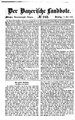 Der Bayerische Landbote Sonntag 3. Juli 1853