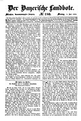 Der Bayerische Landbote Montag 4. Juli 1853