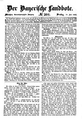 Der Bayerische Landbote Dienstag 19. Juli 1853