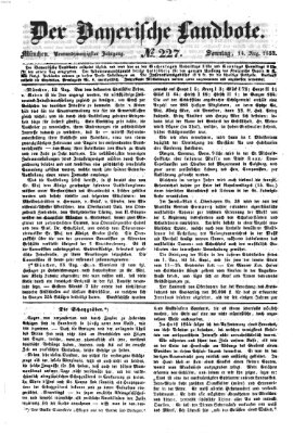 Der Bayerische Landbote Sonntag 14. August 1853