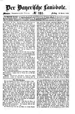 Der Bayerische Landbote Freitag 25. November 1853