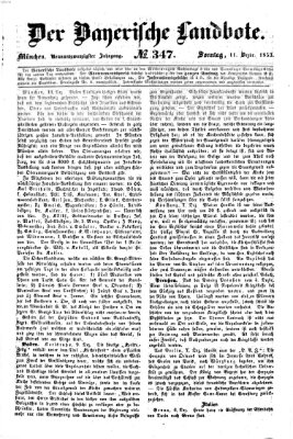 Der Bayerische Landbote Sonntag 11. Dezember 1853