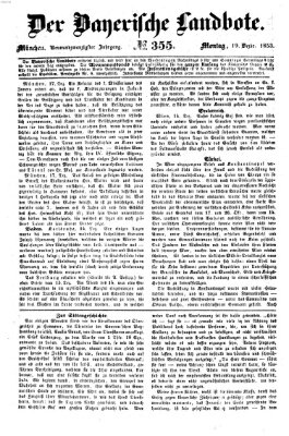 Der Bayerische Landbote Montag 19. Dezember 1853