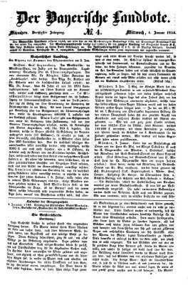 Der Bayerische Landbote Mittwoch 4. Januar 1854