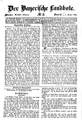 Der Bayerische Landbote Donnerstag 5. Januar 1854
