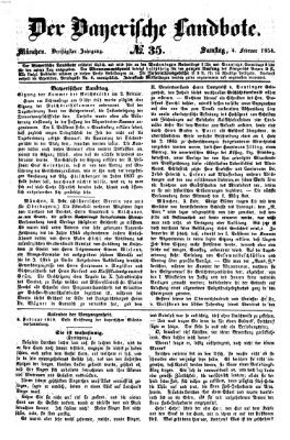Der Bayerische Landbote Samstag 4. Februar 1854