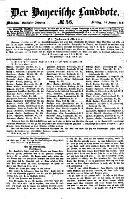 Der Bayerische Landbote Freitag 24. Februar 1854