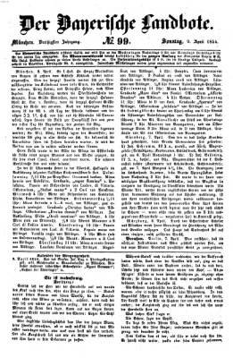 Der Bayerische Landbote Sonntag 9. April 1854