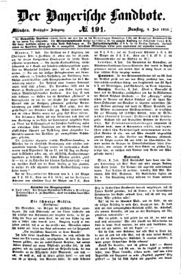 Der Bayerische Landbote Samstag 8. Juli 1854