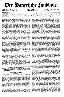 Der Bayerische Landbote Freitag 21. Juli 1854