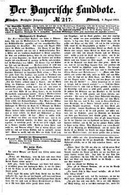 Der Bayerische Landbote Mittwoch 2. August 1854