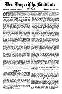 Der Bayerische Landbote Montag 28. August 1854