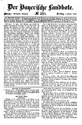 Der Bayerische Landbote Dienstag 5. September 1854