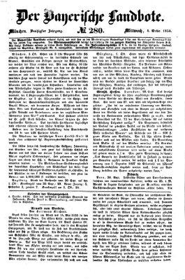 Der Bayerische Landbote Mittwoch 4. Oktober 1854
