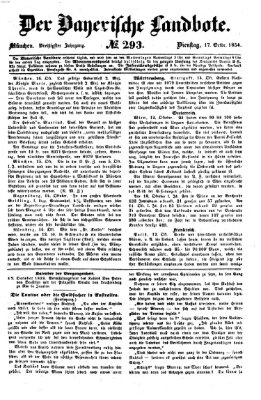 Der Bayerische Landbote Dienstag 17. Oktober 1854