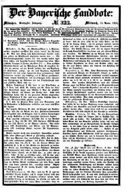 Der Bayerische Landbote Mittwoch 15. November 1854